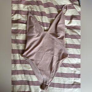 Nude, Deep V Bodysuit